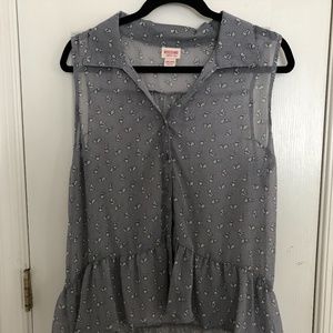 Mossimo Supply sleeveless grey  blouse Size XXL
